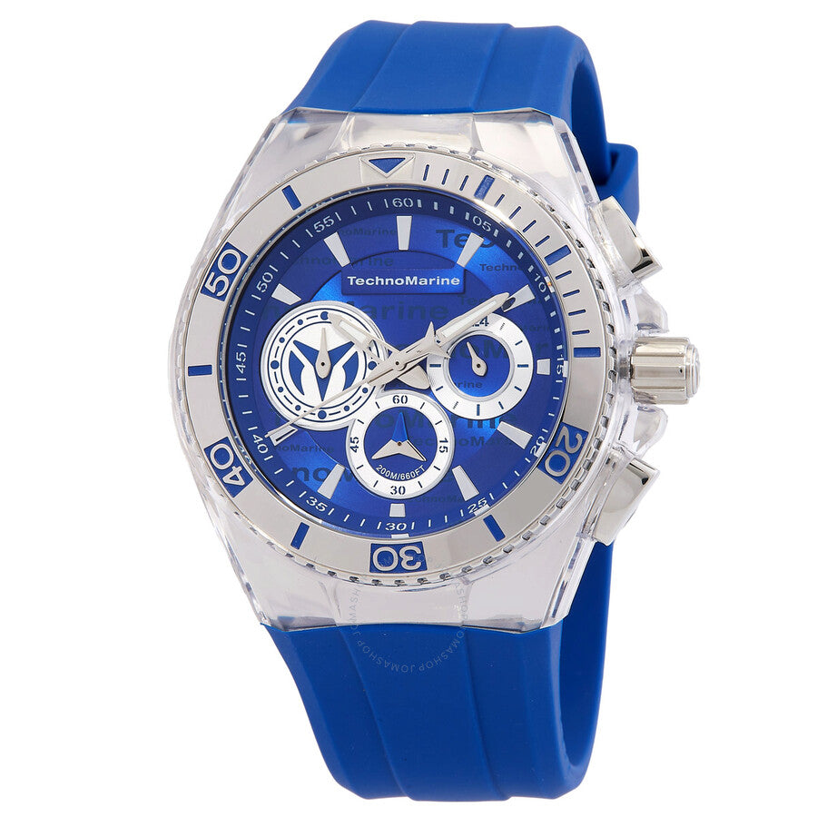 Technomarine Cruise California Chronograph Quartz Blue And Grey Dial Watch TM-118121 - The Watches Men & Co
