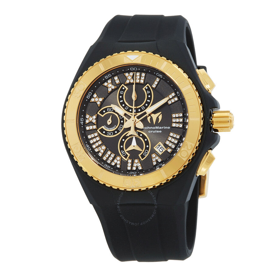 Technomarine Cruise Chronograph Quartz Black Mother of Pearl Dial Men's Watch TM-119016 - The Watches Men & Co