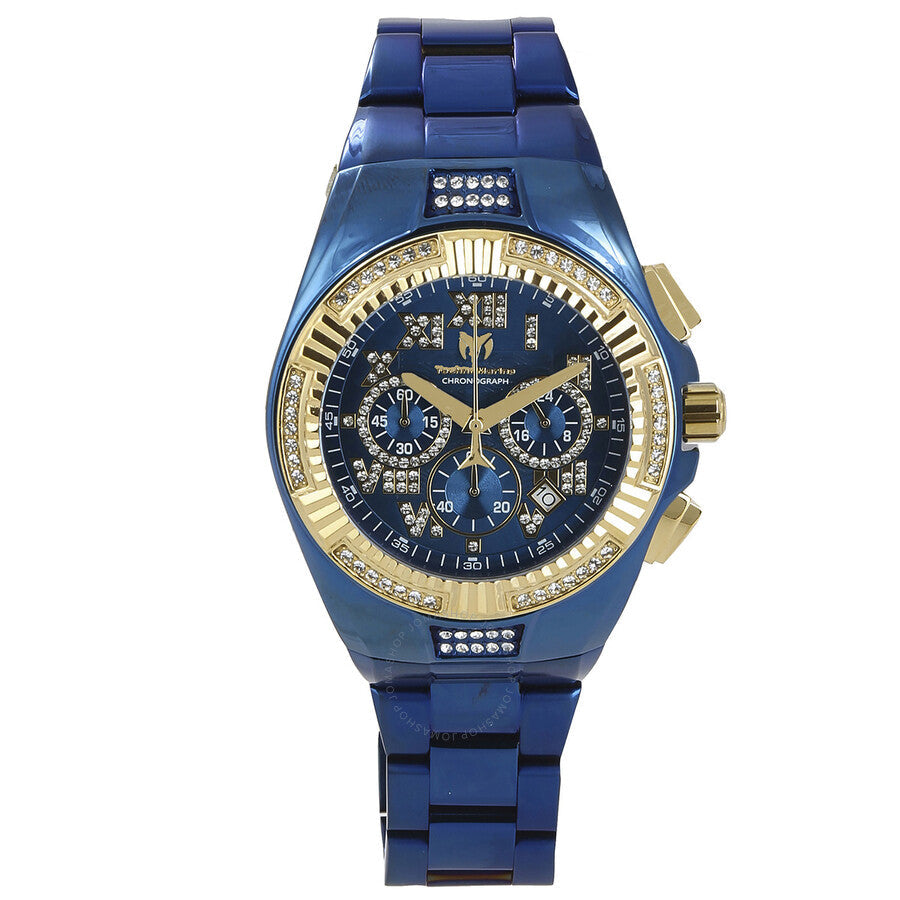 Technomarine Cruise Chronograph Quartz Crystal Blue Dial Men's Watch TM-121238 - The Watches Men & Co