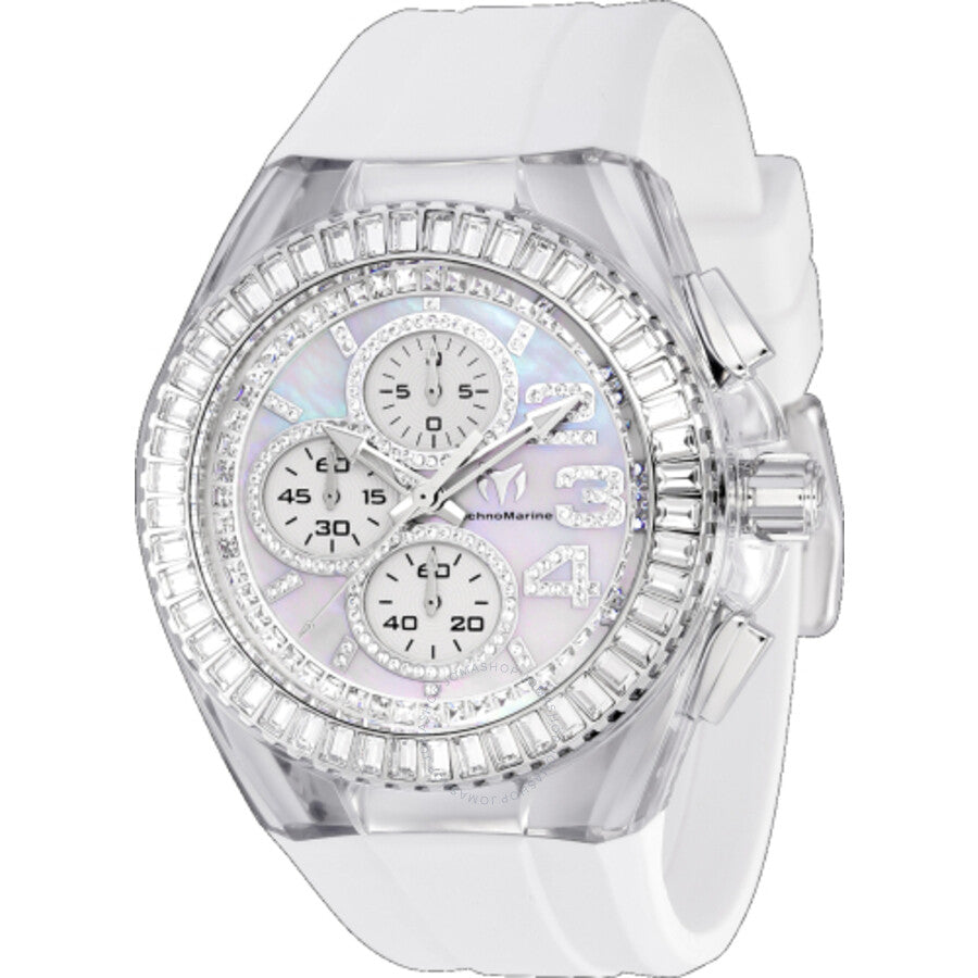 Technomarine Cruise Chronograph Quartz Crystal White Dial Men's Watch TM-121024 - The Watches Men & Co