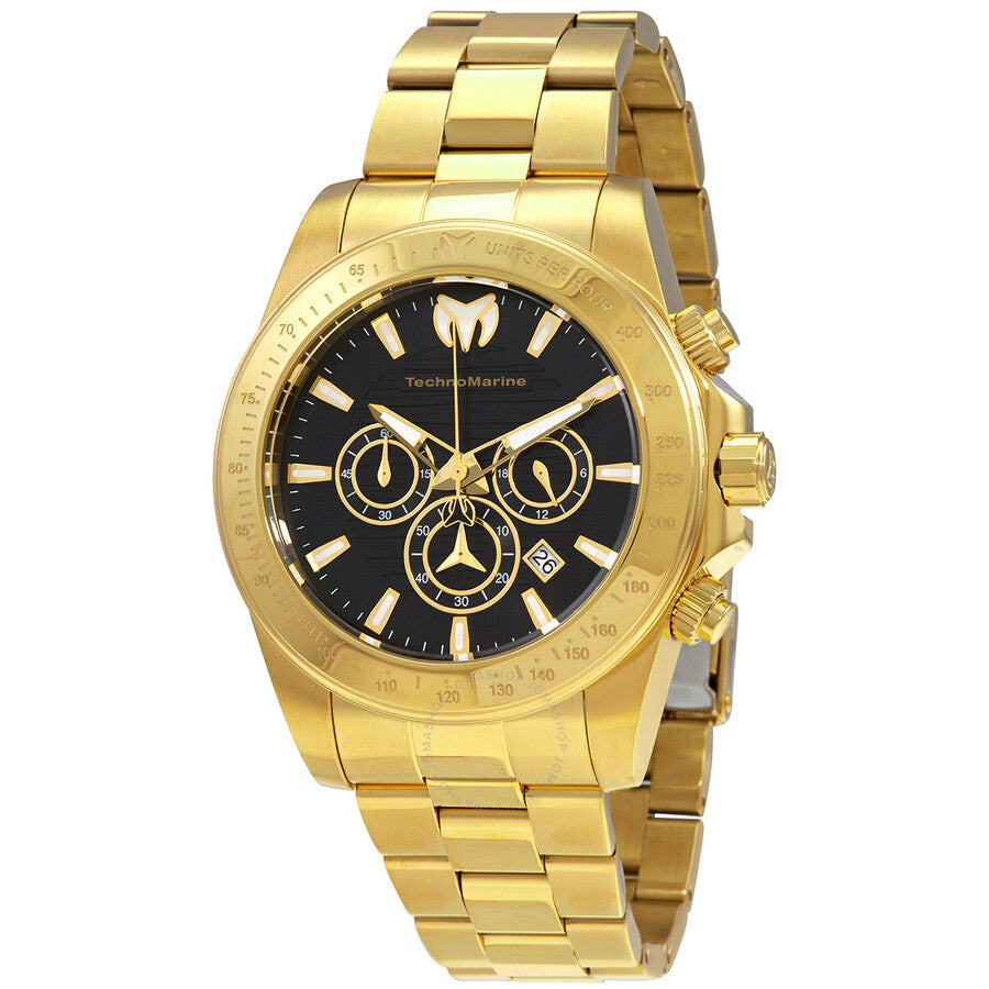 Technomarine Manta Ray Chronograph Black Dial Men's Watch TM-220131 - The Watches Men & Co