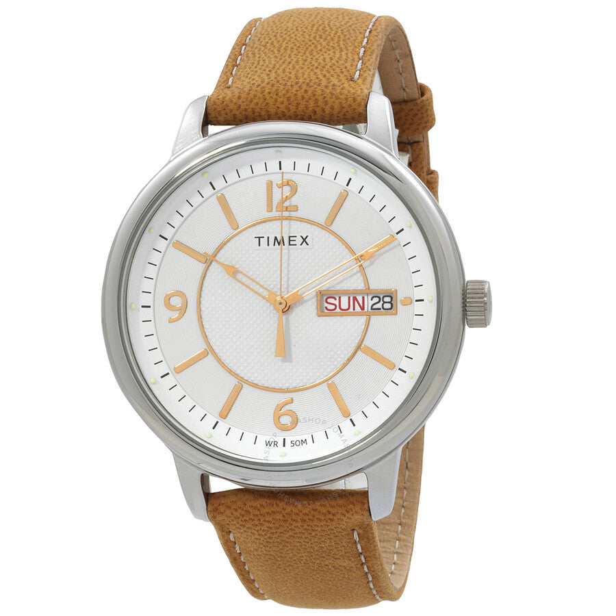 Timex Chicago Quartz White Dial Men's Watch TW2V28900 - The Watches Men & Co