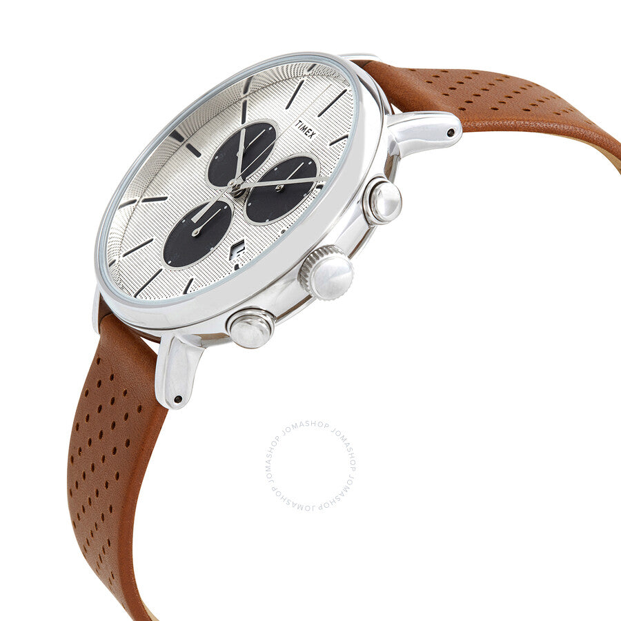 Reloj Timex Fairfield cronógrafo de cuarzo con esfera plateada para hombre TW2R79900