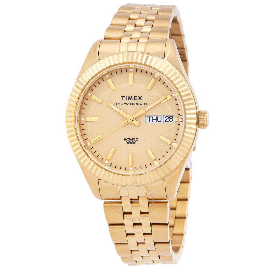 Timex Legacy Boyfriend Quartz Gold Dial Ladies Watch TW2U78500 - The Watches Men & Co