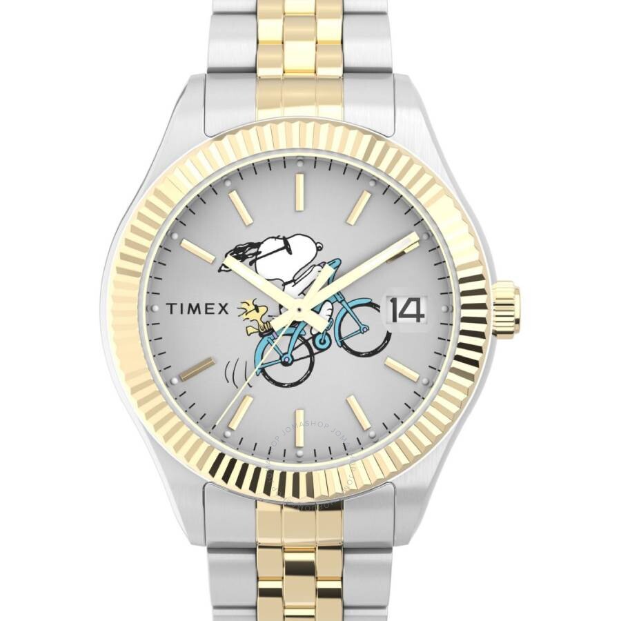 Timex Legacy x Peanuts Quartz Silver Dial Ladies Watch TW2W78800 - The Watches Men & Co
