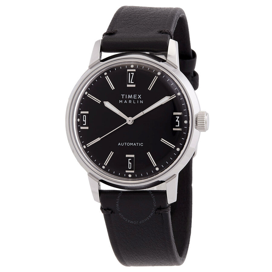 Timex Marlin Automatic Black Dial Men's Watch TW2W59700 - The Watches Men & Co