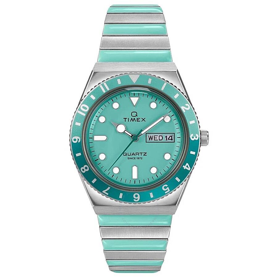 Timex Q Timex Quartz Blue Dial Ladies Watch TW2W87800VQ - The Watches Men & Co