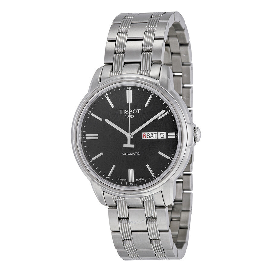 Tissot Automatics III Black Dial Steel Men's Watch T065.430.11.051.00 - Watches of America