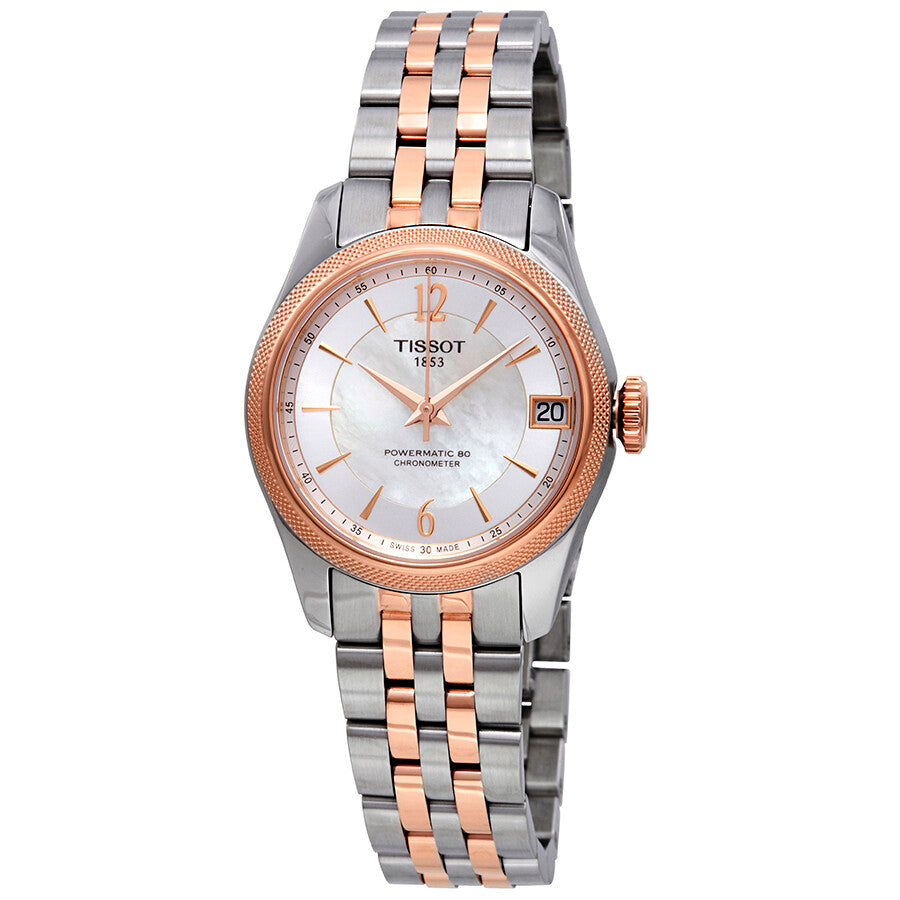 Tissot Ballade Automatic Chronometer White Mother of Pearl Dial Ladies Watch T108.208.22.117.01 - Watches of America