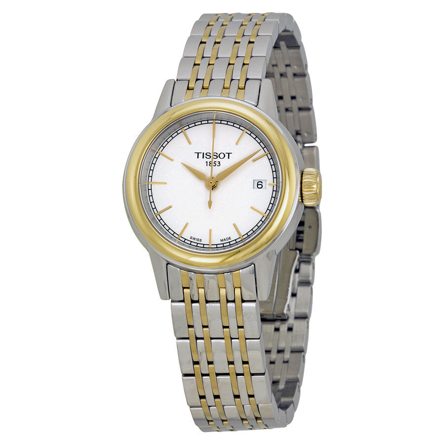 Tissot Carson White Dial Two-tone Ladies Watch T0852102201100 - Watches of America