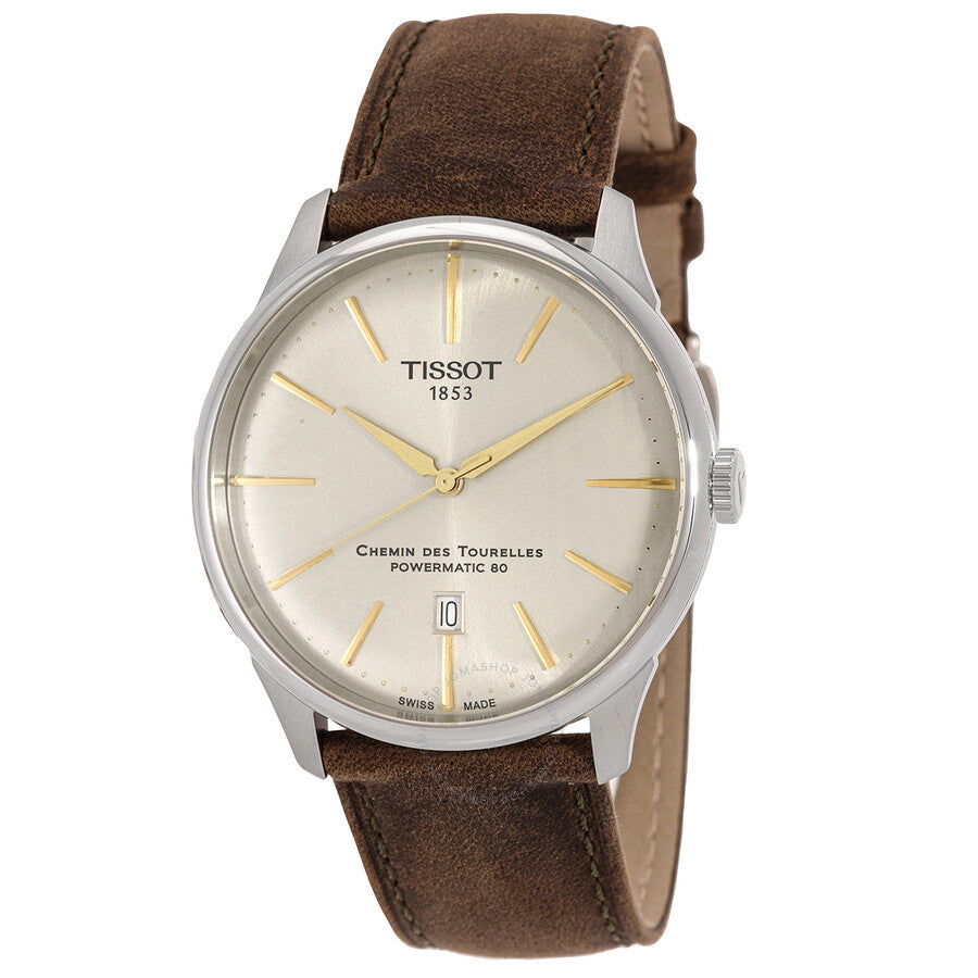 Tissot Chemin Des Tourelles Automatic Ivory Dial Men's Watch T1394071626100 - Watches of America