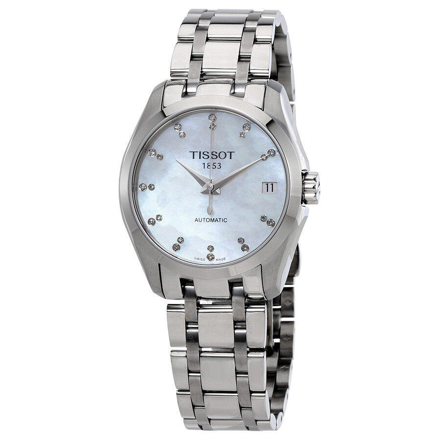 Tissot Couturier Automatic Mother of Pearl Ladies Watch T035.207.11.116.00 - The Watches Men & Co