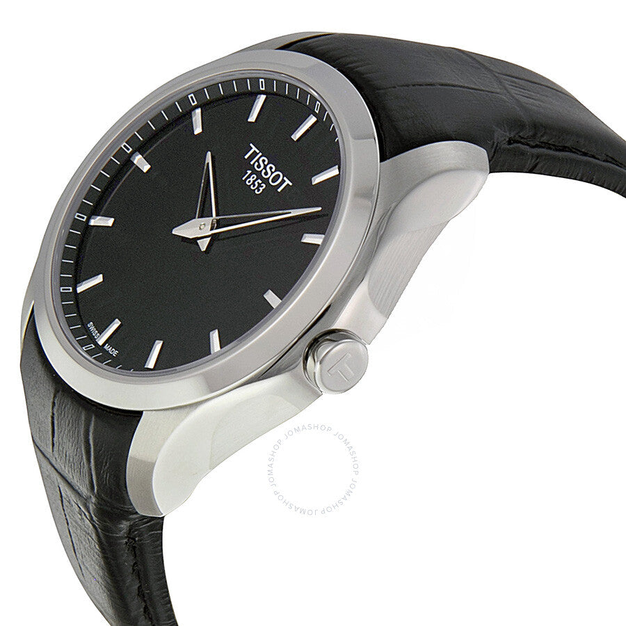 Tissot Couturier Black Dial Black Leather Men's Analog-Digital Watch T035.446.16.051.00 - The Watches Men & Co #2
