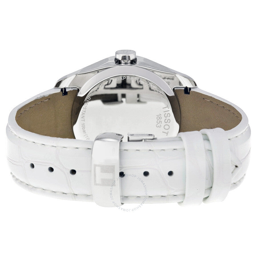 Tissot Couturier Grande Mother of Pearl Dial White Leather Ladies Watch T0352461611100 - Watches of America #3