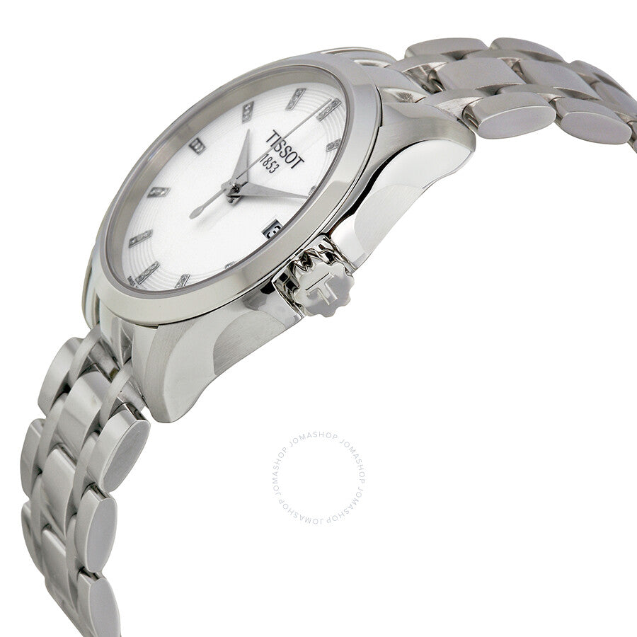 Tissot Couturier Silver Dial Diamond Markers Ladies Watch T0352101101600 - The Watches Men & Co #2