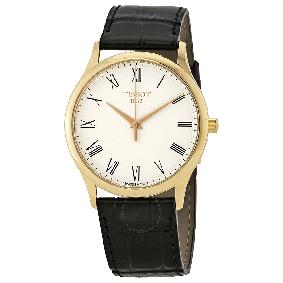 Tissot Excellence Silver Dial 18kt Yellow Gold Men's Watch T926.410.16.013.00 - Watches of America