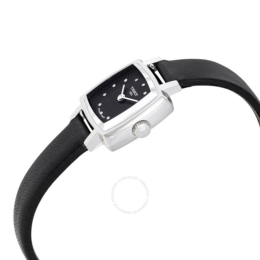 Tissot Lovely Square Quartz Diamond Black Dial Ladies Watch T058.109.16.056.00 - The Watches Men & Co #2
