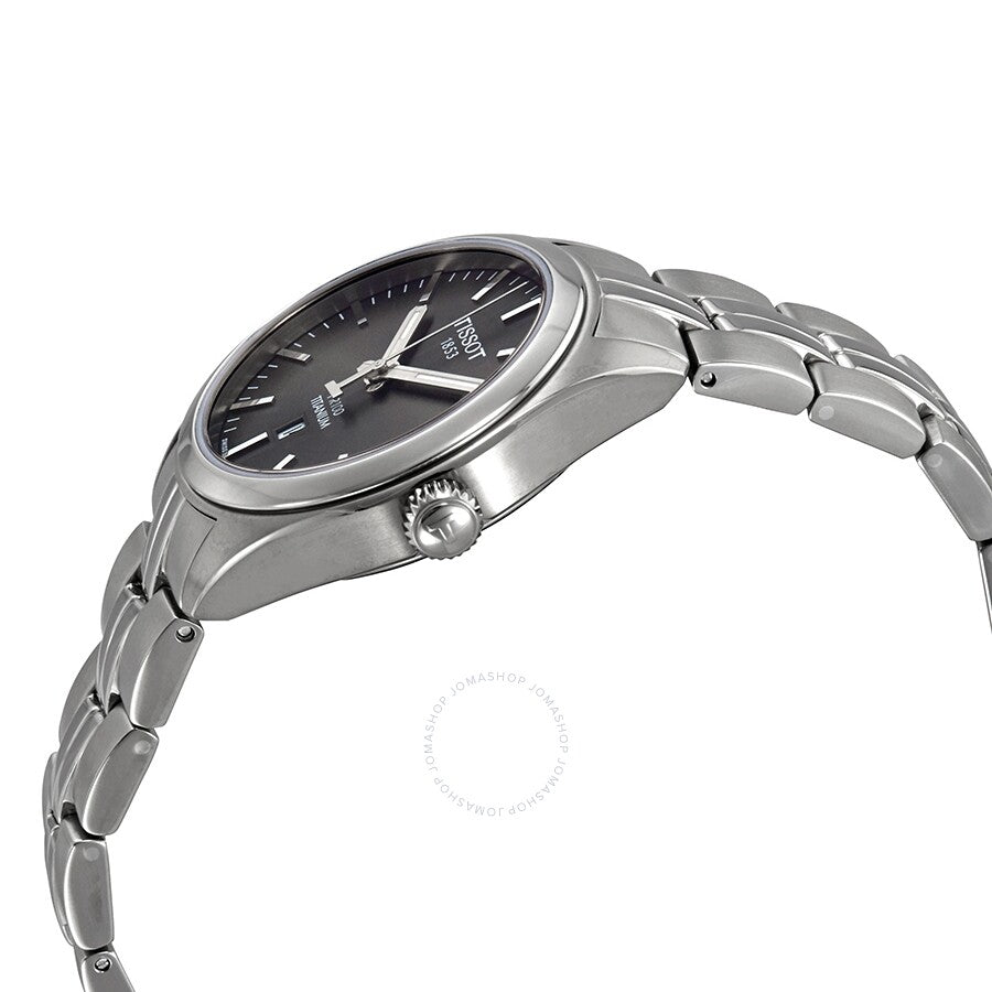 Tissot PR 100 Anthracite Dial Ladies Titanium Watch T101.210.44.061.00 - The Watches Men & Co #2