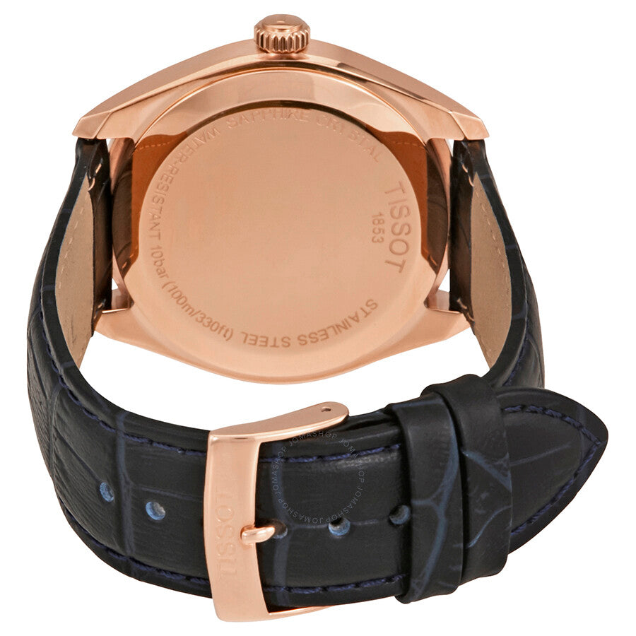 Tissot PR 100 Blue Dial Men's Blue Leather Watch T101.452.36.041.00 - The Watches Men & Co #3