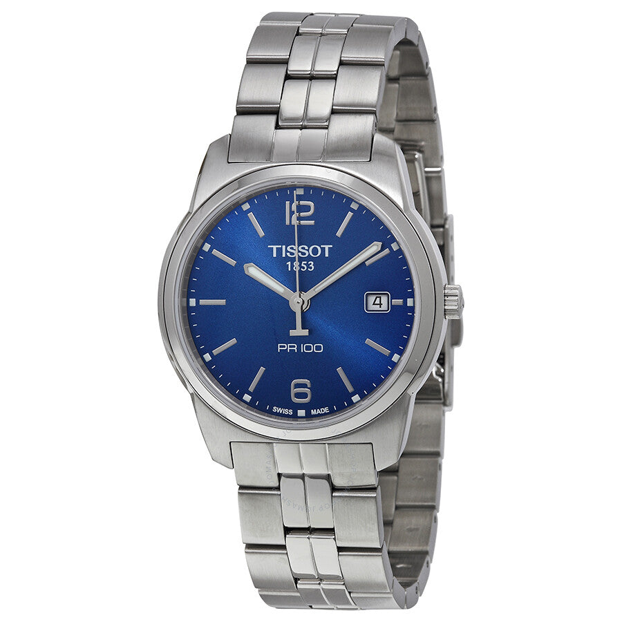 Tissot PR 100 Blue Dial Stainless Steel Men's Watch T0494101104701 - The Watches Men & Co