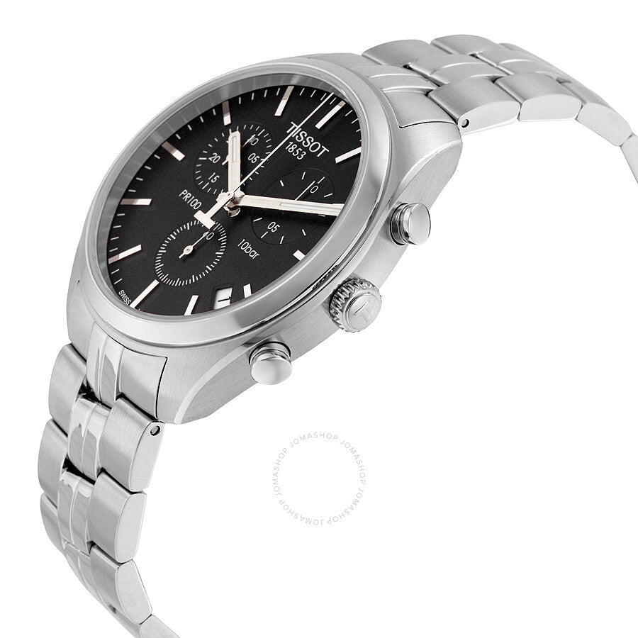 Tissot PR 100 Chronograph Black Dial Men's Watch T1014171105100 - The Watches Men & Co #2