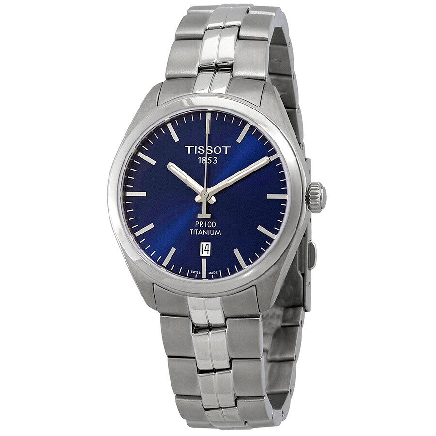 Tissot PR 100 Quartz Blue Dial Titanium Men's Watch T101.410.44.041.00 - The Watches Men & Co