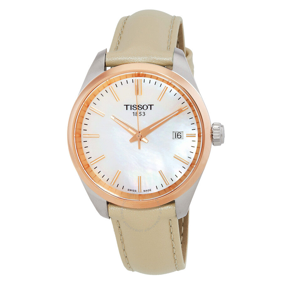 Tissot PR 100 Quartz White Mother of Pearl Dial Ladies Watch T1502102611100 - Watches of America