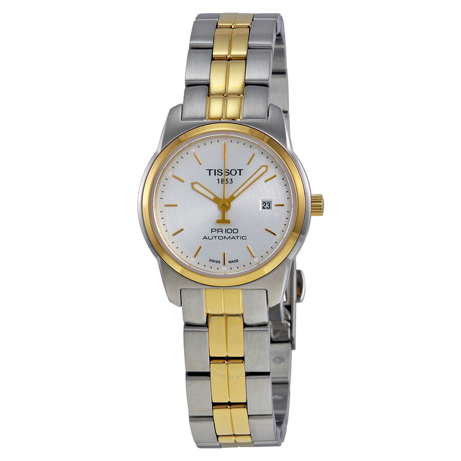 Tissot PR100 Automatic Silver Dial Ladies Watch T049.307.22.031.00 - The Watches Men & Co