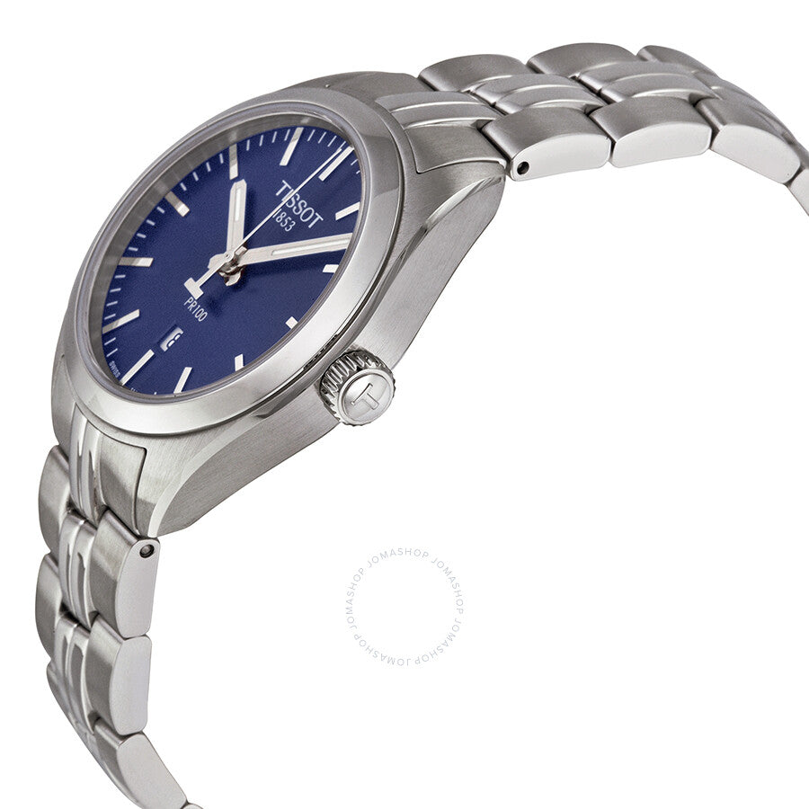 Tissot PR100 Blue Dial Stainless Steel Ladies Watch T1012101104100 - The Watches Men & Co #2