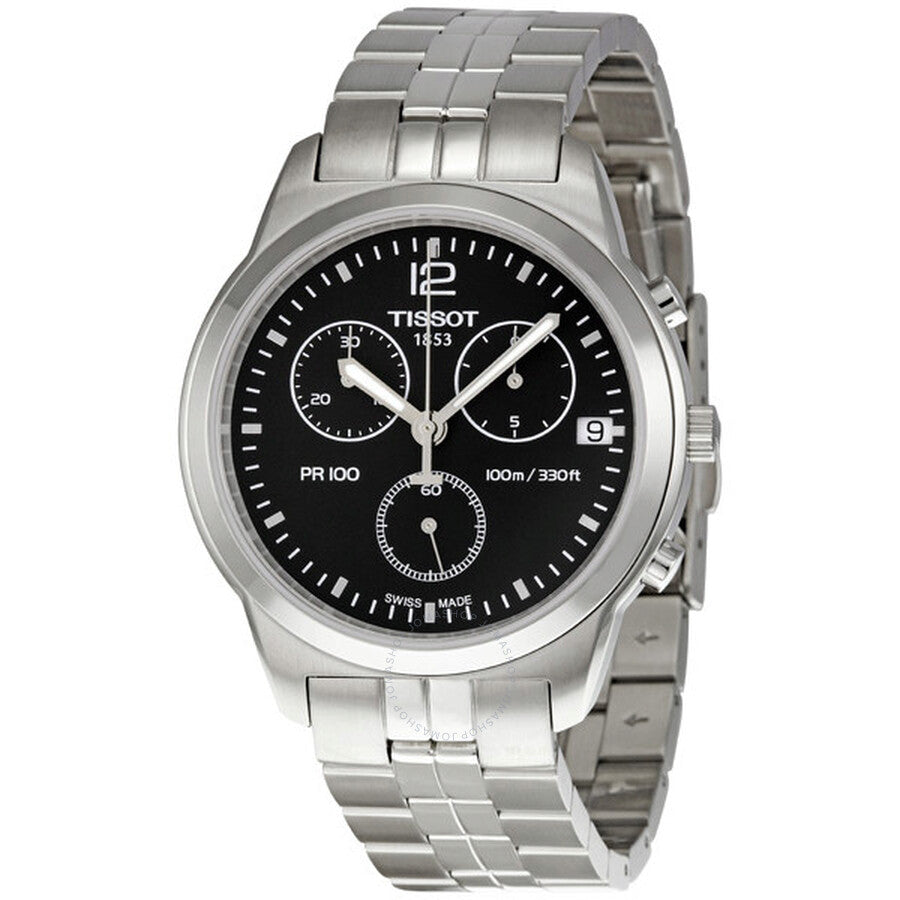 Tissot PR100 Chronograph Black Dial Men's Watch T0494171105700 - The Watches Men & Co