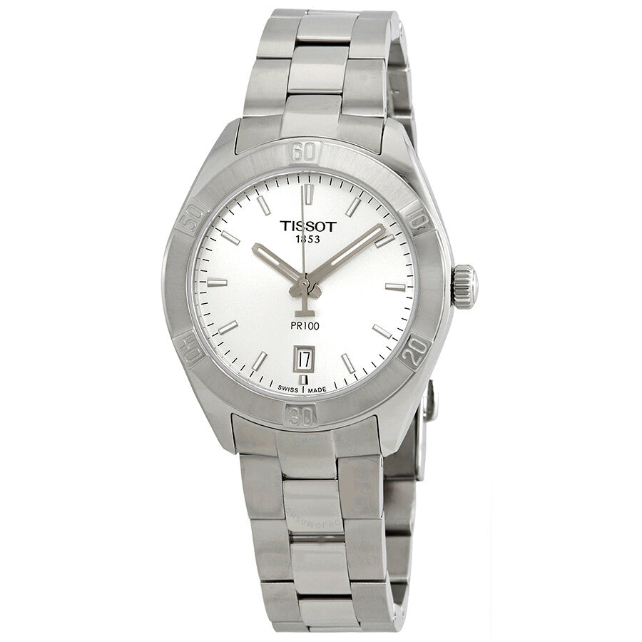 Tissot PR100 Silver Dial Stainless Steel Ladies Watch T101.910.11.031.00 - The Watches Men & Co