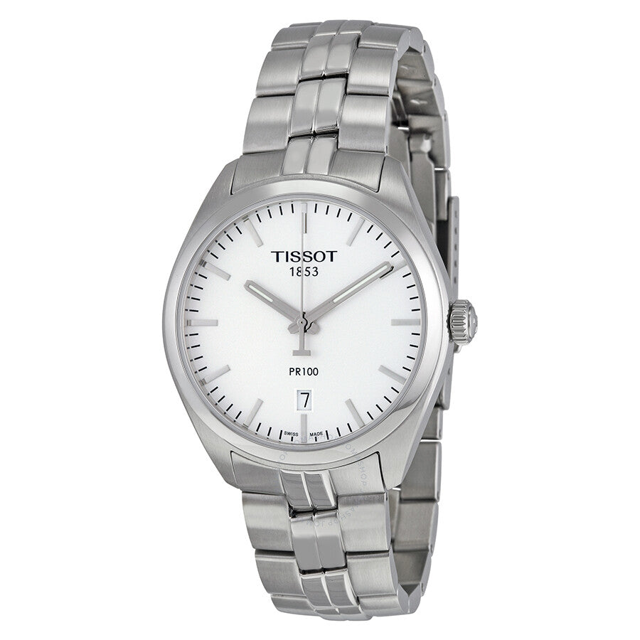 Tissot PR100 Silver Dial Stainless Steel Men's Watch T1014101103100 - The Watches Men & Co