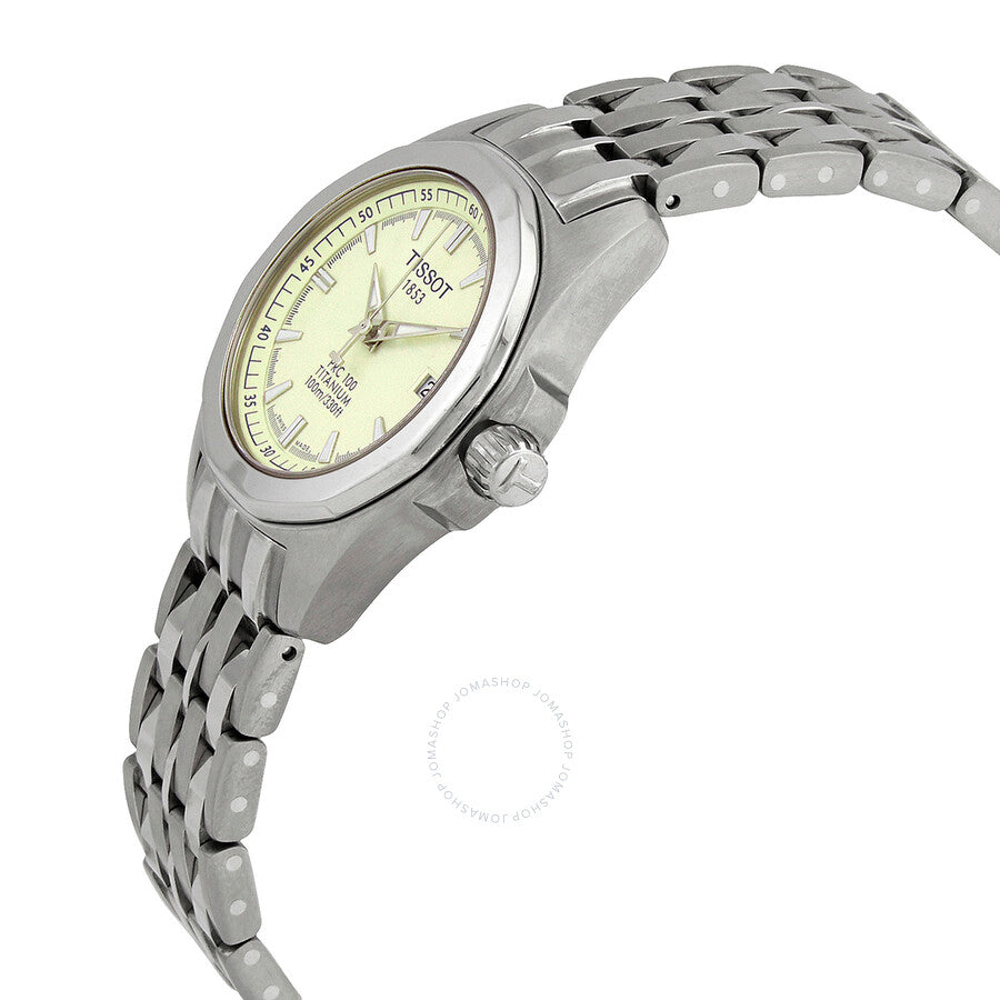 Tissot PRC 100 Quartz Ivory Dial Ladies Watch T008.010.44.261.00 - The Watches Men & Co #2