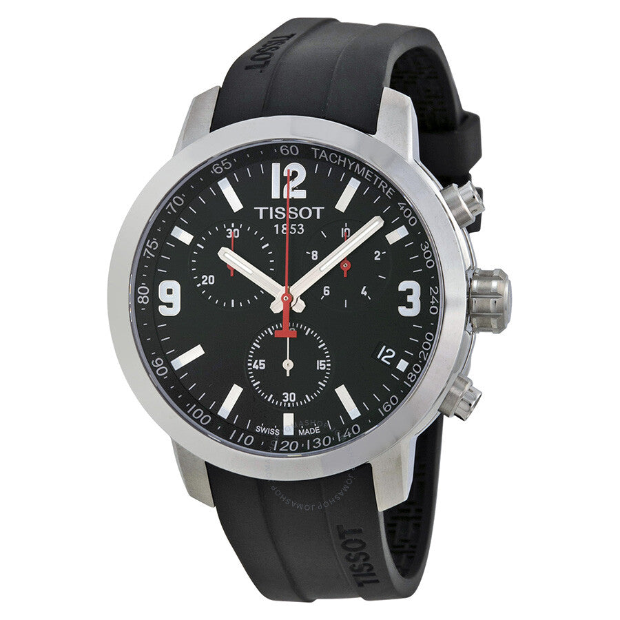 Tissot PRC 200 Chronograph Black Dial Men's Watch T0554171705700 - The Watches Men & Co