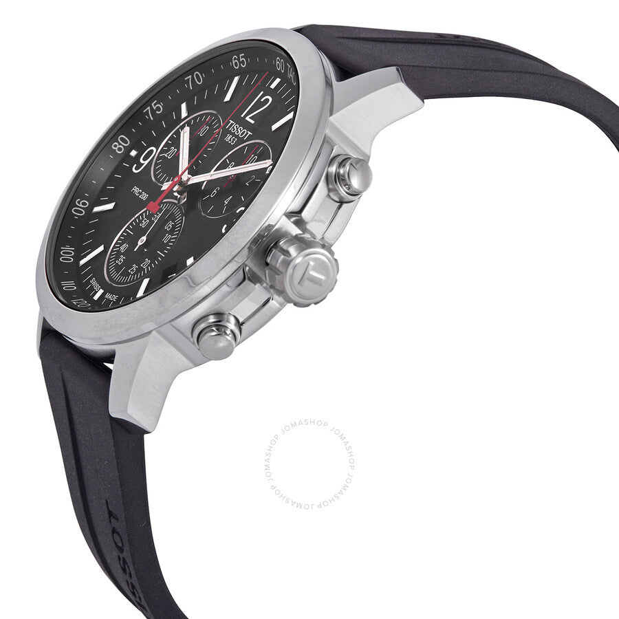Tissot PRC 200 Chronograph Quartz Black Dial Men's Watch T114.417.17.057.00
