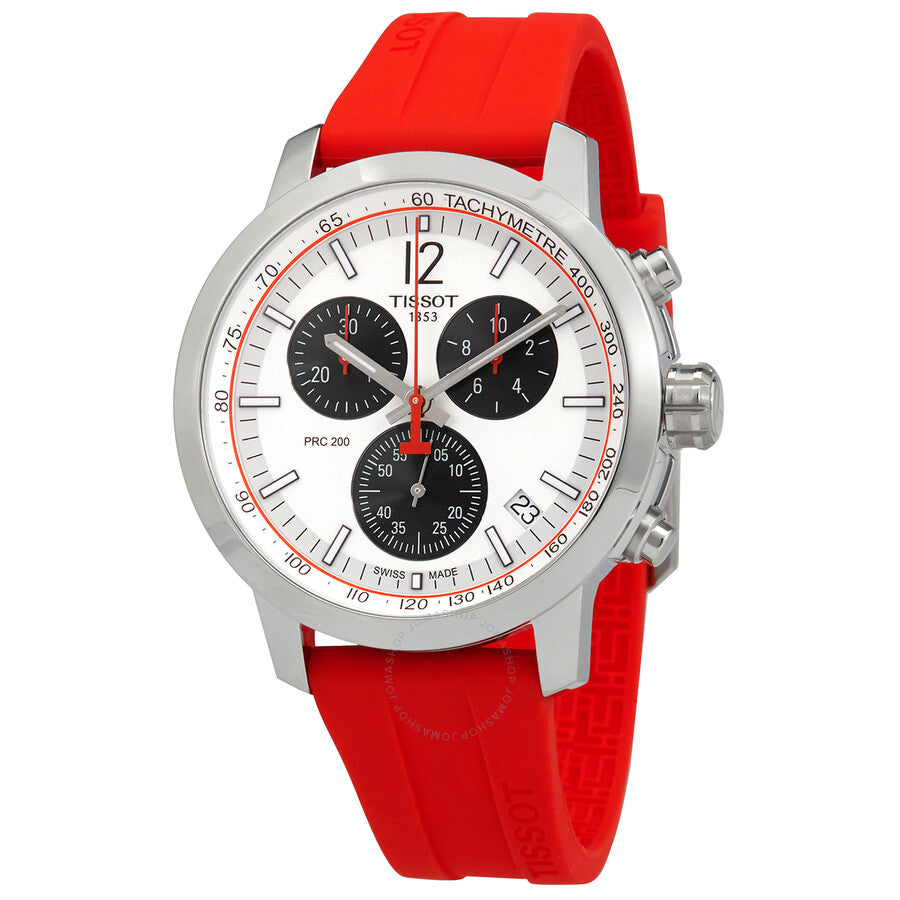 Tissot PRC 200 Chronograph Quartz Silver Dial Men's Watch T114.417.17.037.02 - Watches of America