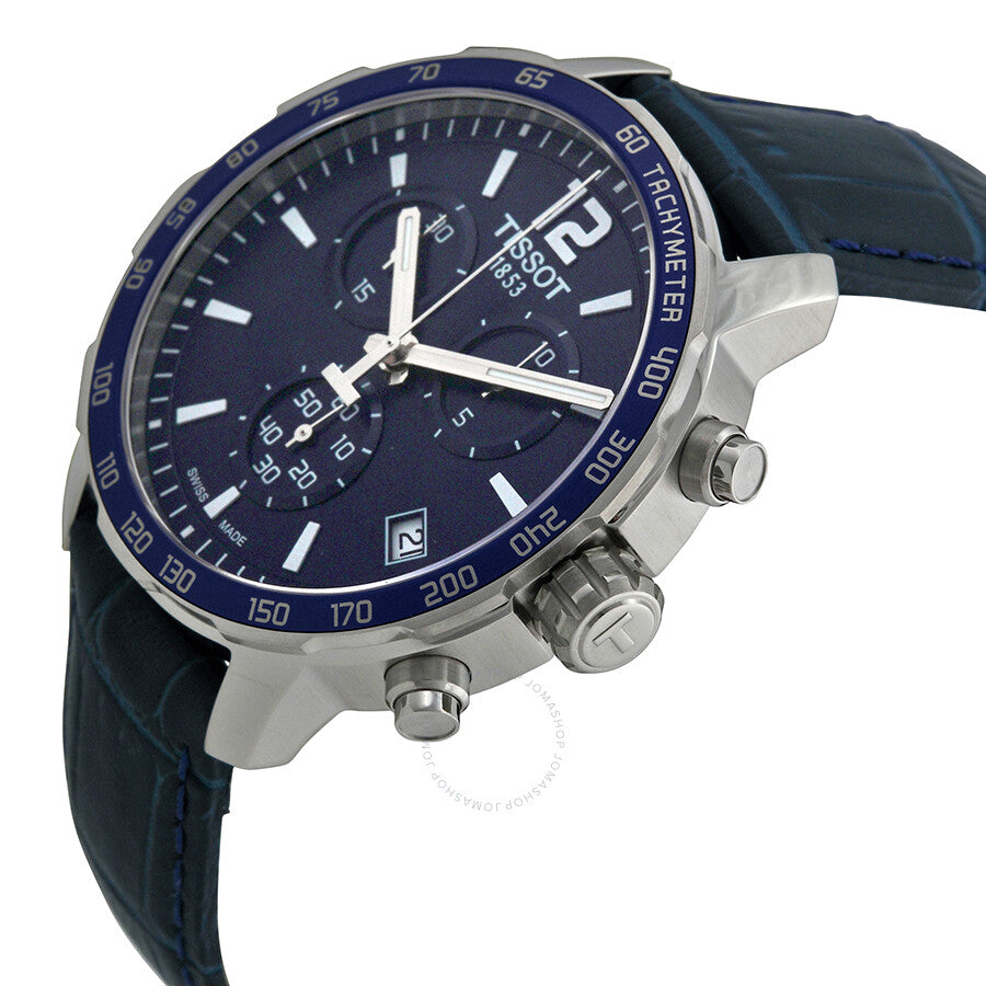 Tissot Quickster Chronograph Blue Dial Men's Watch T0954171604700 - The Watches Men & Co #2