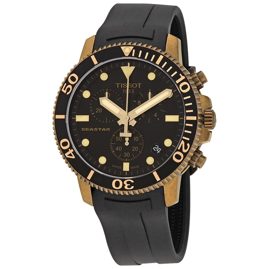 Tissot Seastar 1000 C Chronograph Quartz Black Dial Men's Watch T120.417.37.051.01 - Watches of America