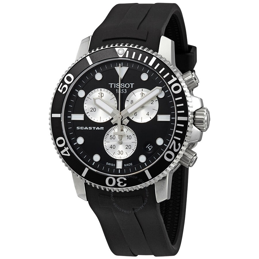 Tissot Seastar 1000 Chronograph Black Dial Men's Watch T120.417.17.051.00 - The Watches Men & Co
