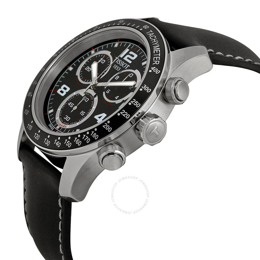 Tissot Sport V8 Black Dial Black Leather Men's Watch T039.417.16.057.02 - The Watches Men & Co #2