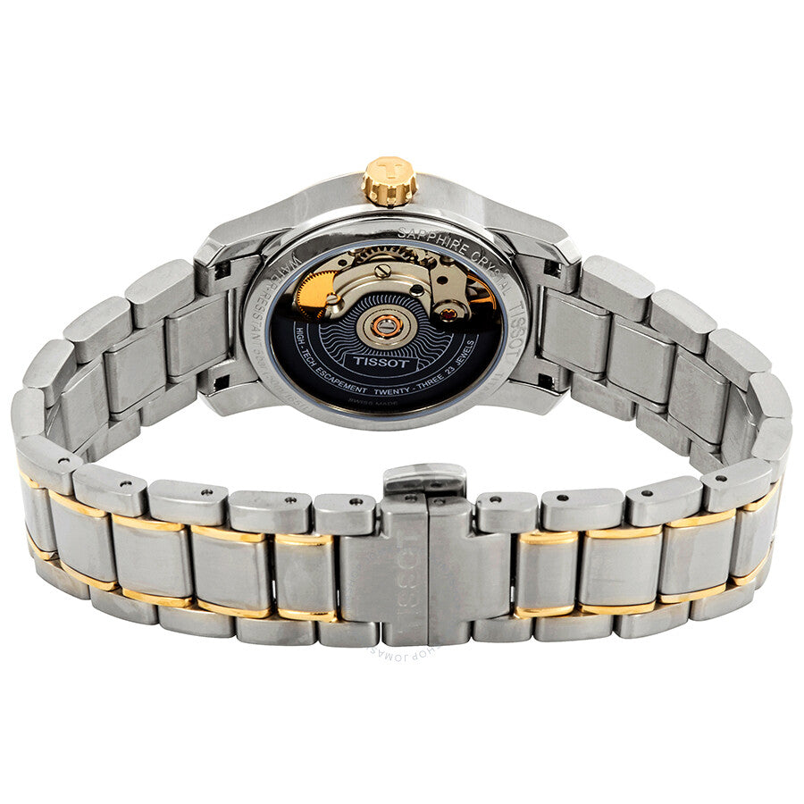 Tissot T-Classic Titanium Automatic Mother of Pearl Dial Ladies Watch T0872075511700 - The Watches Men & Co #3