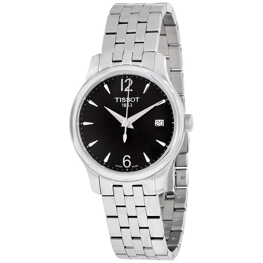 Tissot T-Classic Tradition Black Dial Ladies Watch T0632101105700 - The Watches Men & Co