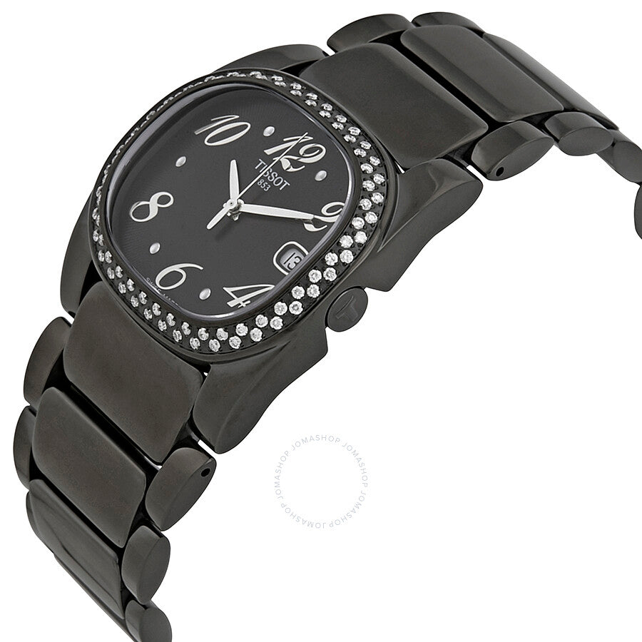 Tissot T-Moments Black Dial Black PVD Ladies Watch T0093101105702 - The Watches Men & Co #2