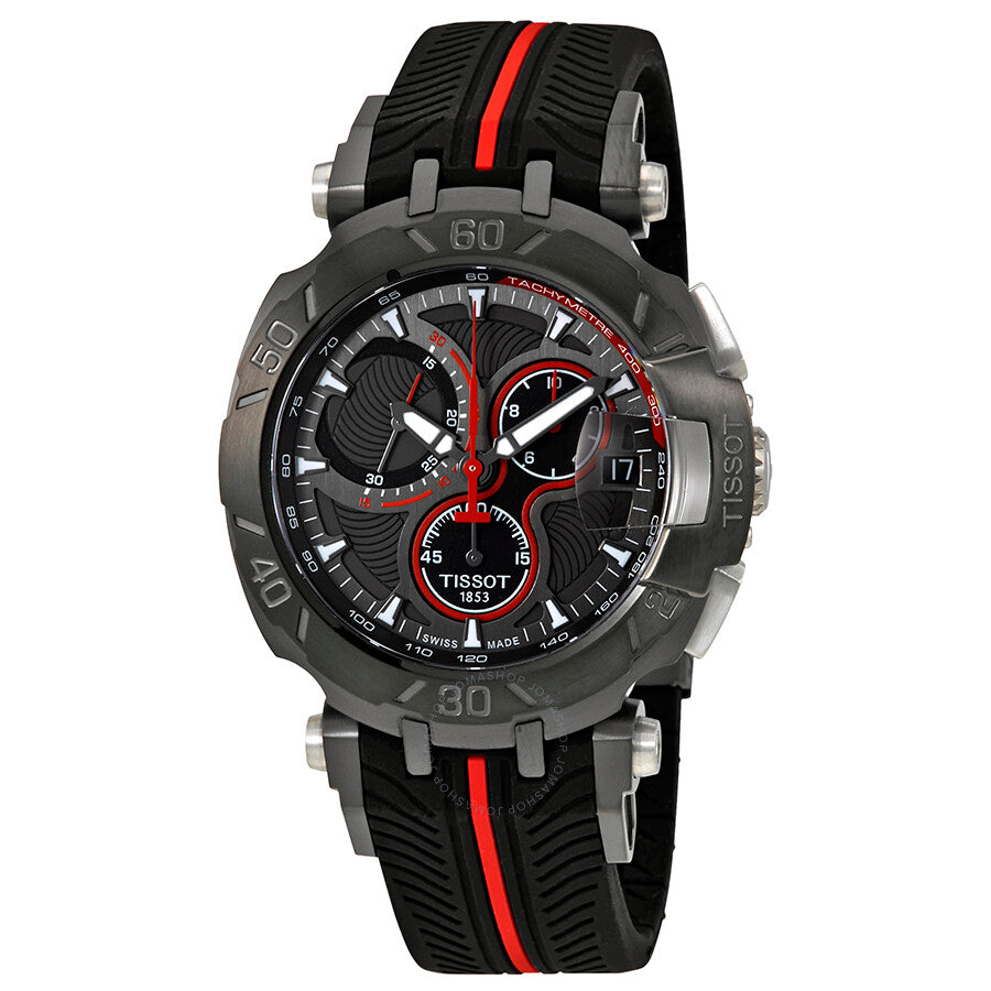 Tissot T-Race Anthracite Dial Men's Rubber Chronograph Watch T092.417.37.067.00 - The Watches Men & Co
