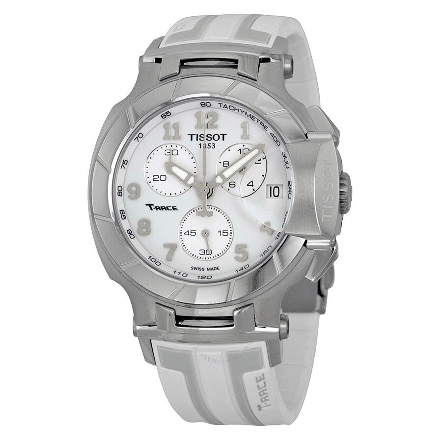 Tissot T-Race Chronograph White Grey Dial Men's Watch T0484171701200 - The Watches Men & Co