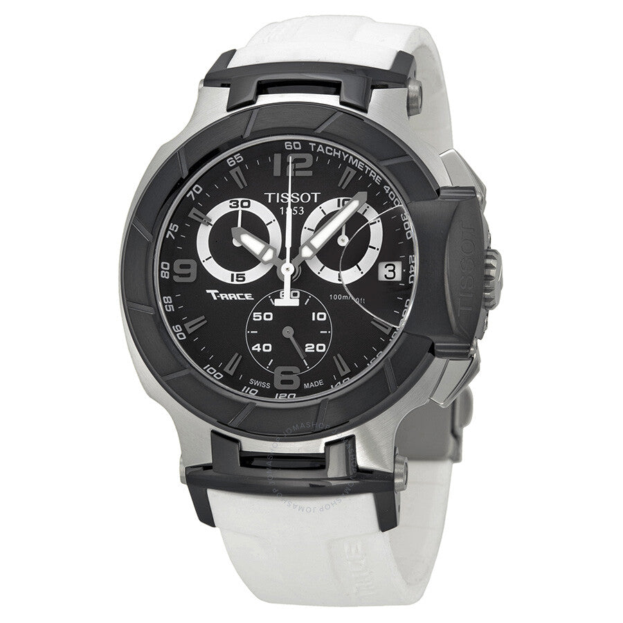 Tissot T Race Chronograph White Rubber Strap Men's Watch T0484172705705 - The Watches Men & Co
