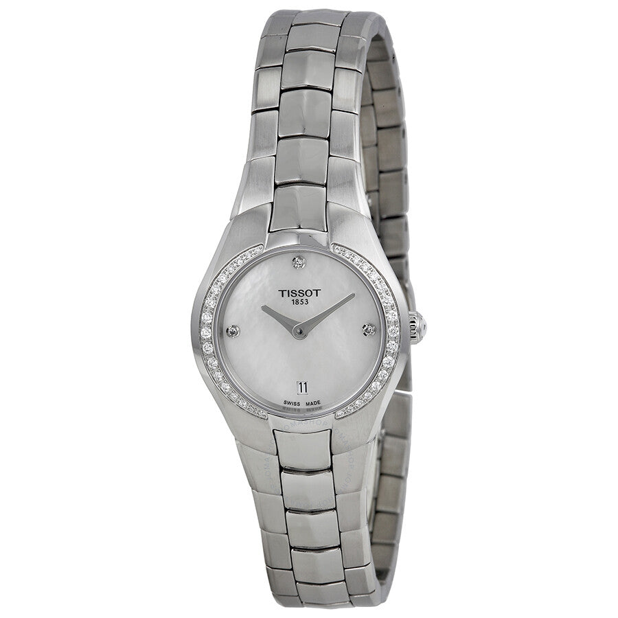 Tissot T-Round Cream Dial Stainless Steel Ladies Watch T0960096111600 - The Watches Men & Co