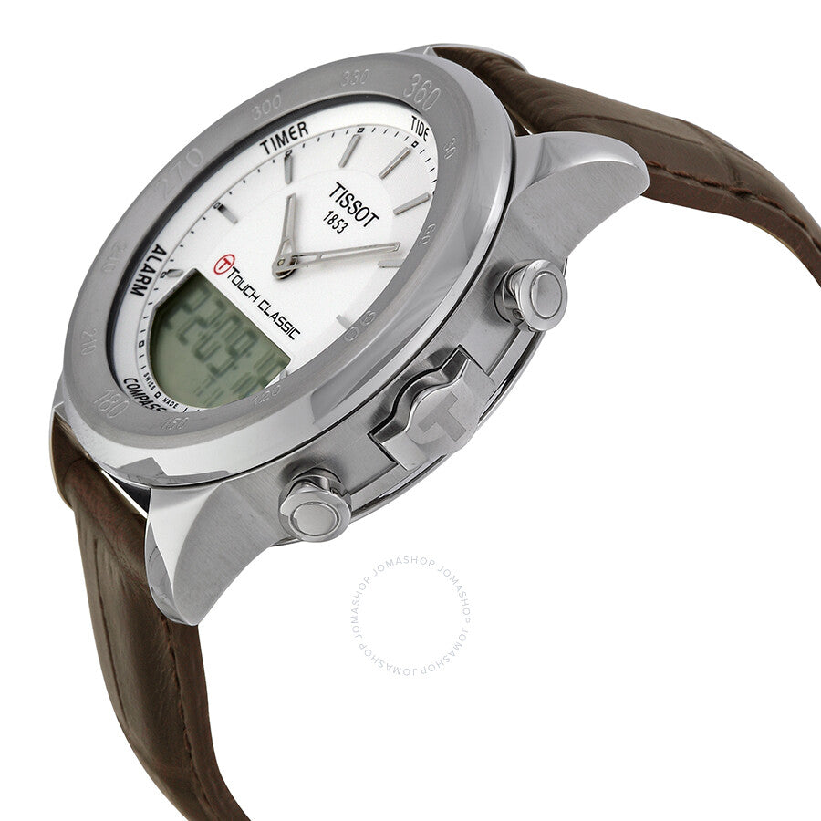 Tissot T-Touch Classic Touch Silver Dial Brown Leather Men's Watch T0834201601100 - Watches of America #2