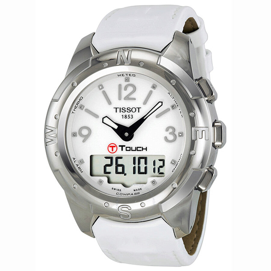 Tissot T-Touch II Multi-Function White Dial Titanium Watch T0472204601600 - The Watches Men & Co