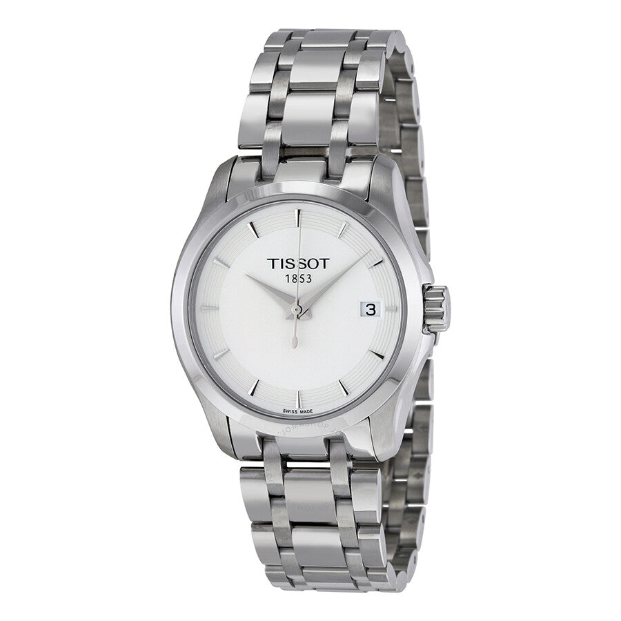 Tissot T-Trend Couturier White Dial Ladies Watch T0352101101100 - The Watches Men & Co